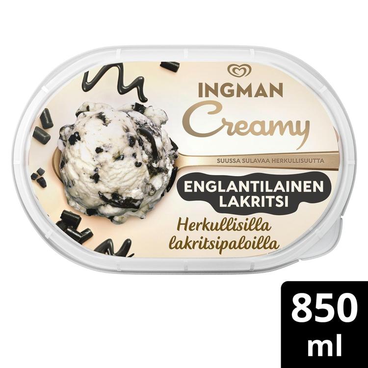 Ingman Creamy Englantilainen lakritsi Jäätelö 850ml/457g