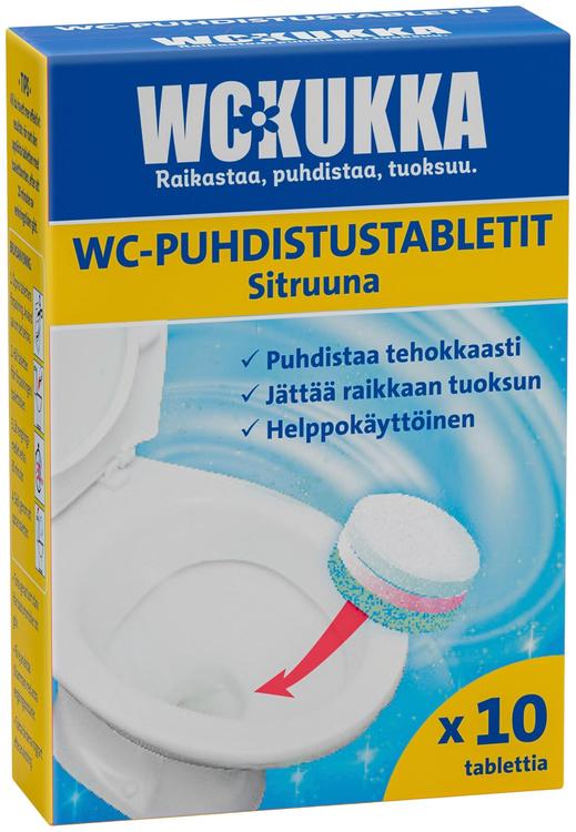 WC Kukka Sitruuna WC-Puhdistustabletti 10x25g