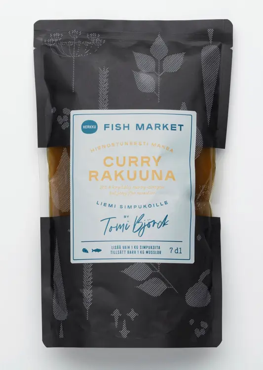 Curry-rakuuna liemi simpukoille