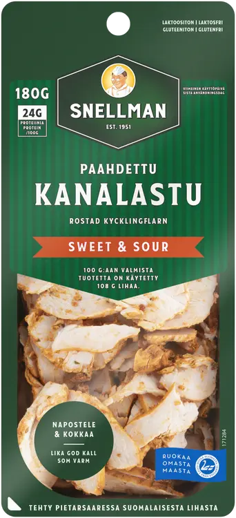 Snellman Paahdettu kana sweet&sour 180g