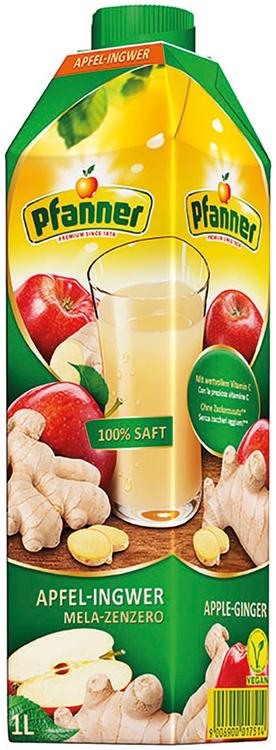 Pfanner Omena-inkivääri-sitruuna täysmehu 1 l