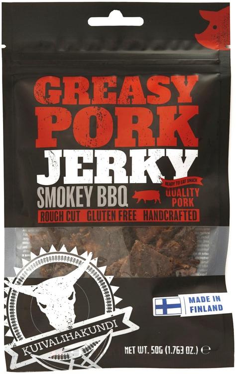 Kuivalihakundi Greasy Pork Jerky Smokey BBQ 50g