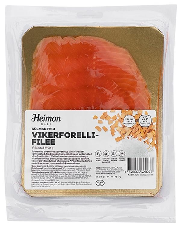 Külmsuitsu vikerforellifilee, viilutatud 90 g