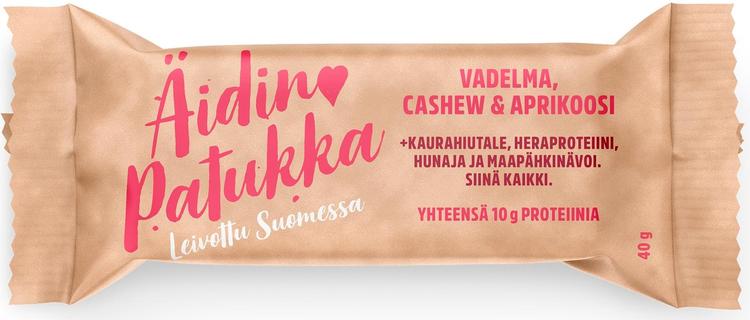 SportLife Foods - Äidin patukka 40g Vadelma-cashewpähkinä-aprikoosi välipalapatukka