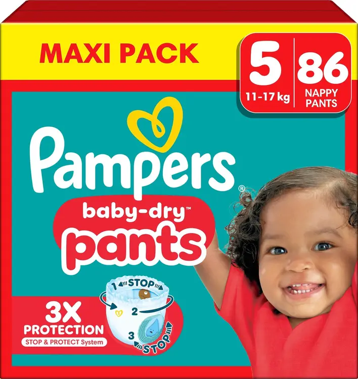 Pampers BabyDry Pants S5 11-17kg 86kpl vaippa