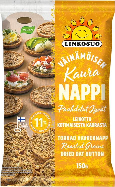 Linkosuo Väinämöisen Kauranappi Paahdetut Jyvät 150 g