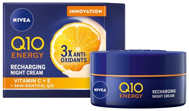 NIVEA 50 ml Q10 Energy Recharging Night Cream -yövoide