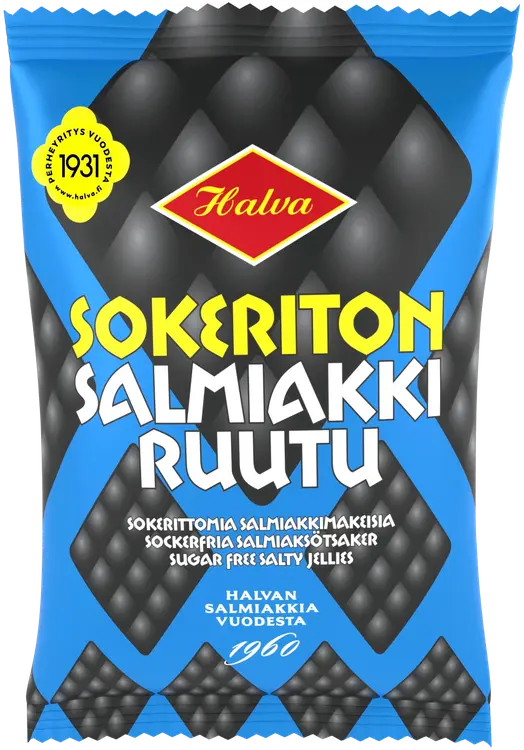Halva Sokeriton Salmiakkiruutu 90 g