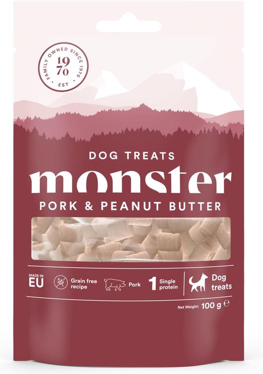 Monster Dog Treats Pork&Peanut Butter 100g
