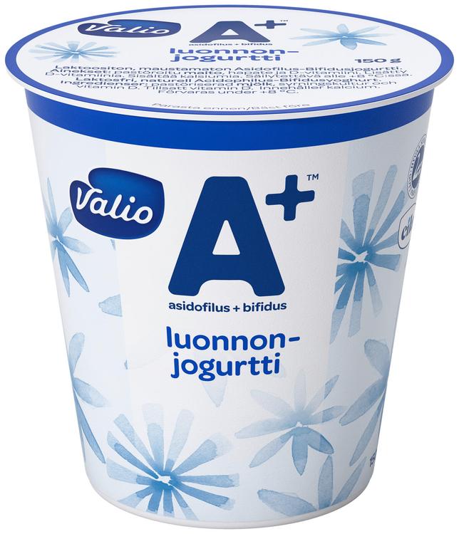 Valio A+™ luonnonjogurtti 150 g laktoositon