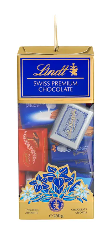 Lindt Napolitaines lajitelma sveitsiläiset suklaapalat maito valko tumma 250g