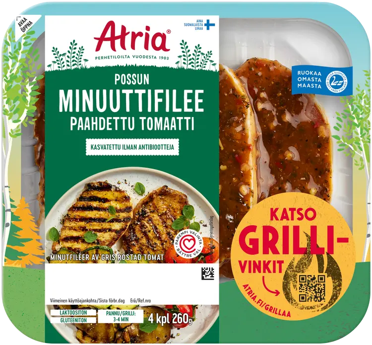 Atria Possun Minuuttifilee Paahdettu Tomaatti 260g