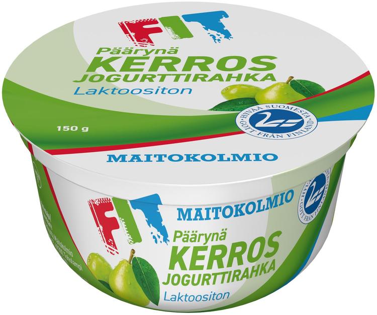 Maitokolmio FIT Kerrosjogurttirahka Päärynä 150 g laktoositon