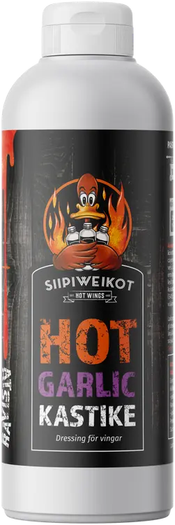 Siipiweikot Hot Wings Hot Garlic kastike 500g