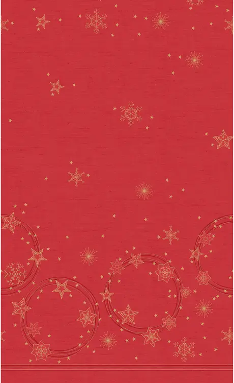 DUNI Dunicel® 138 x 220cm Star Shine punainen pöytäliina