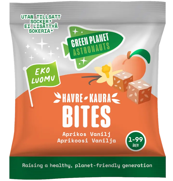 Green Planet Astronauts LUOMU kaurabites aprikoosi-vanilja 25g 12kk+