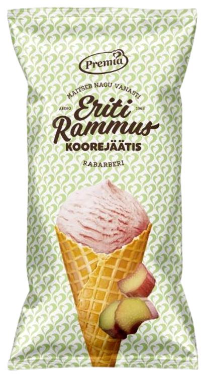Eriti Rammus rabarberi-koorejäätis, 100 g / 200 ml