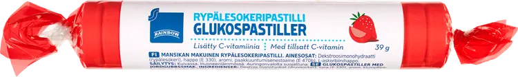 Rainbow mansikan makuinen rypälesokeripastilli 39g