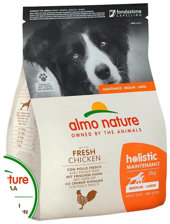 Almo Nature Holistic Dog 2 kg medium adult kana ja riisi