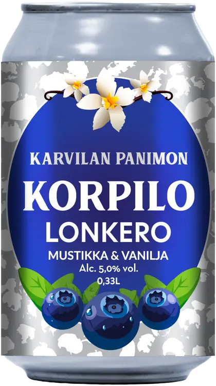 KORPILO Lonkero 5 % Mustikka&Vanilja 0,33 l tölkki
