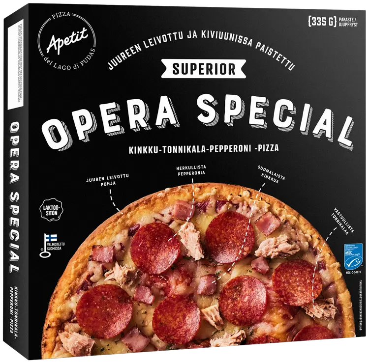 Apetit Superior Opera Special pizza MSC pakaste 335g