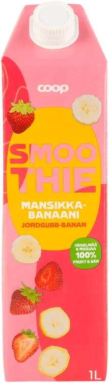 Coop mansikka-banaanismoothie 1 l