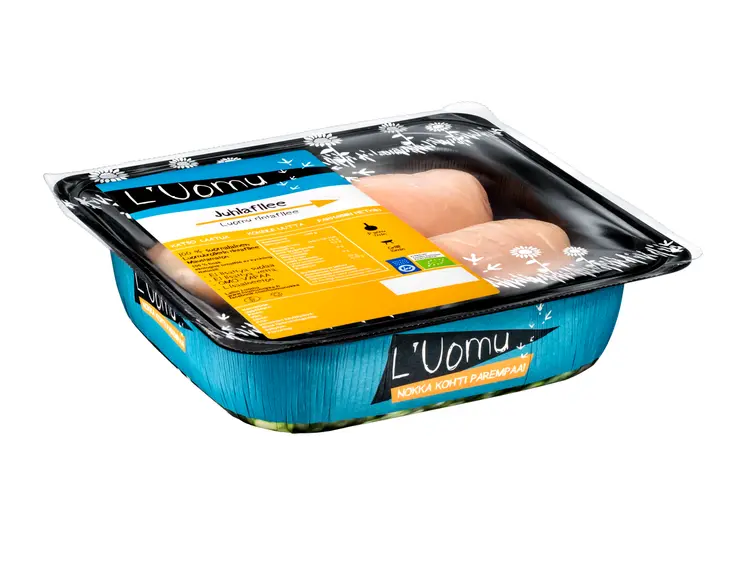 L'Uomu Nokka n 350g Juhlafilee Luomubroilerin rintafile luomukana
