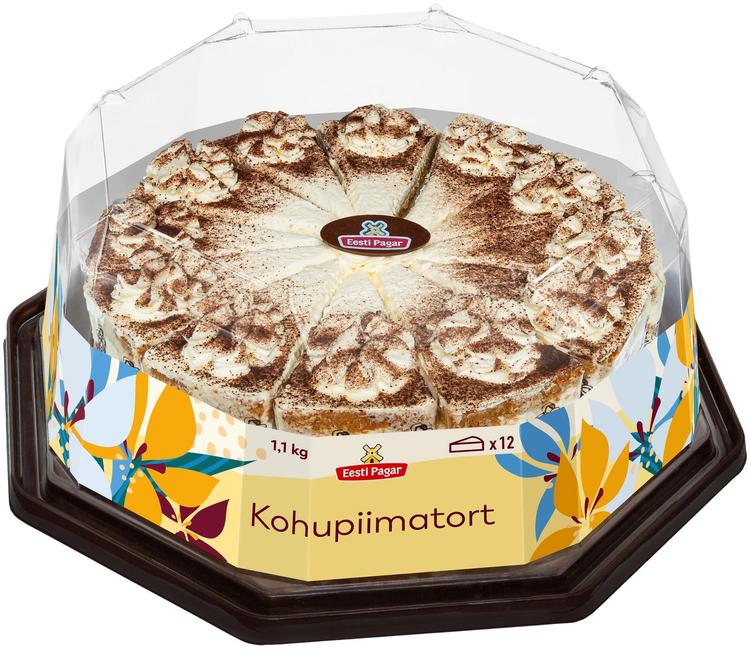 Kohupiimatort 12 lõiku, 1,1 kg