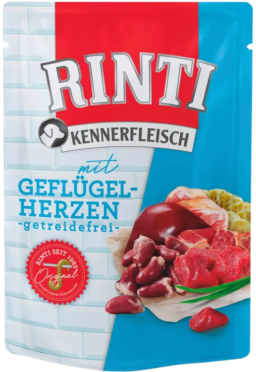 Rinti Kennerfleisch koira Siipikarjansydän 400g