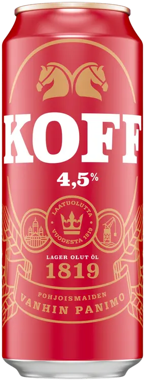 KOFF Lager olut 4,5 % tölkki 0,5 L