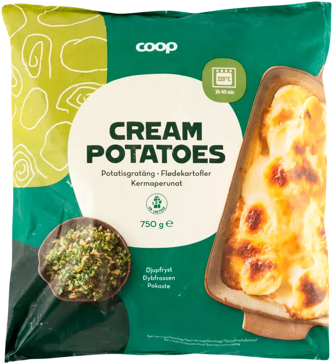 Coop kermaperunat vähälaktoosinen 750 g pakaste
