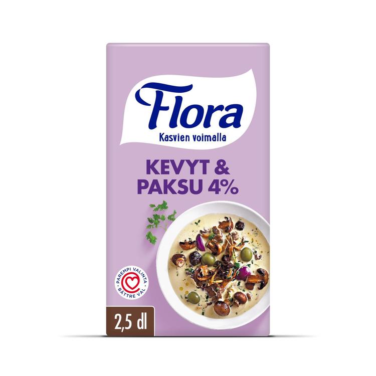 Flora Kevyt & Paksu 4% 2,5 dl