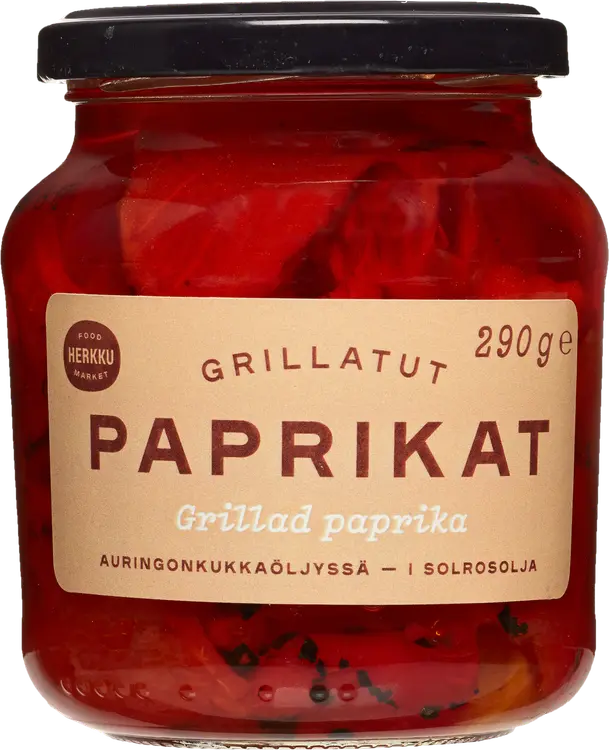 Herkku grillatut paprikat auringonkukkaöljyssä 290 g