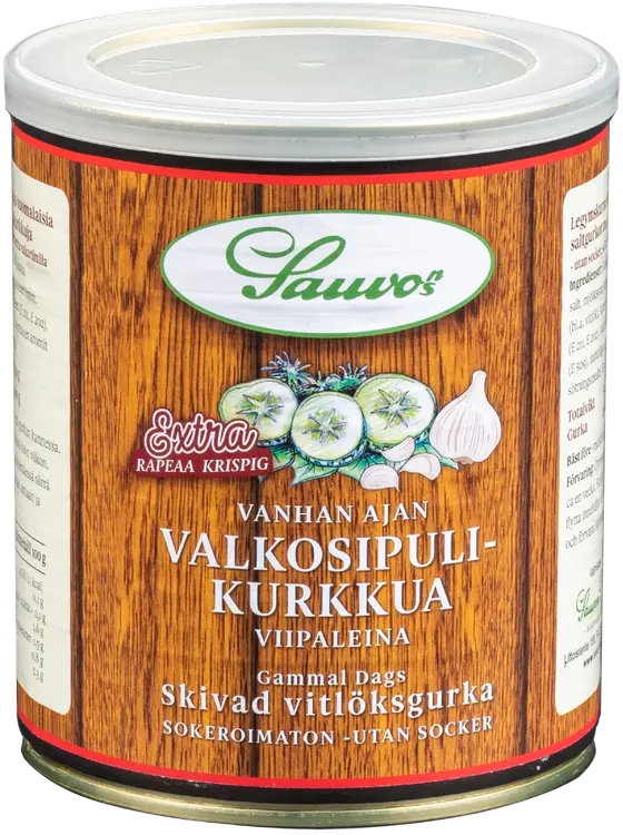 Sauvon 850/460 g Vanhan Ajan Valkosipuli Viipalekurkkua mausteliemessä