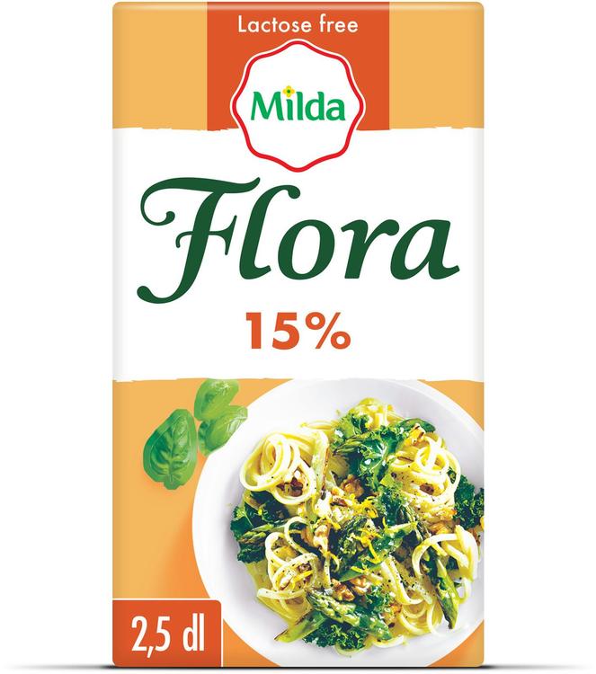 Flora By Milda laktoosivaba kaste toiduvalmistamiseks 15%, 250ml