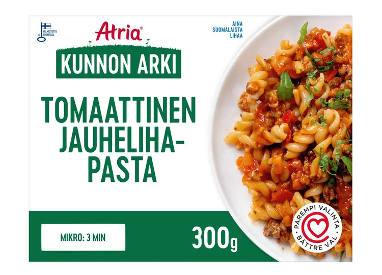 Atria Kunnon Arki Tomaattinen Jauhelihapasta 300g