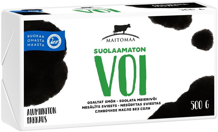 Suonenjoen suolaamaton meijerivoi, lisäaineeton, vähälaktoosinen 500 g