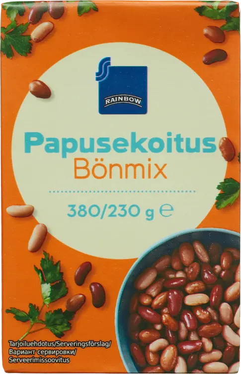 Rainbow papusekoitus suolaliemessä 380/230 g