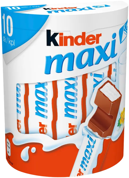 Kinder Maxi maitosuklaata maitoisalla täytteellä 210g (10kpl)