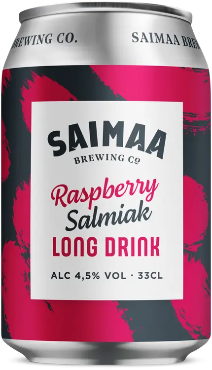 Saimaa Long Drink Raspberry Salmiak 4,5% 0,33l tölkki