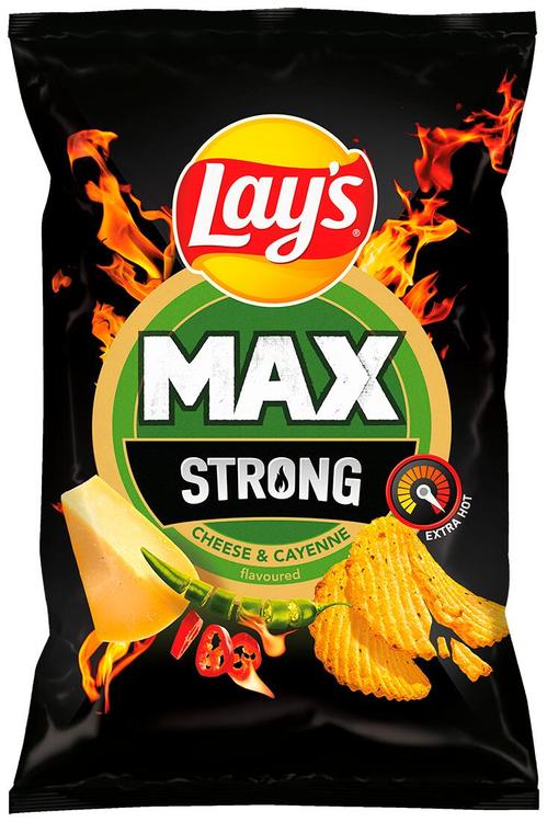 LAY'S Max Juustu- ja vürtsika paprika maitselised kartulikrõpsud 0,12kg