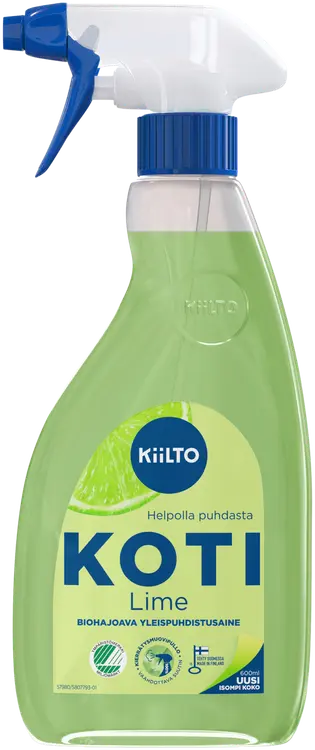 Kiilto Koti biohajoava yleispuhdistussuihke Lime 600 ml