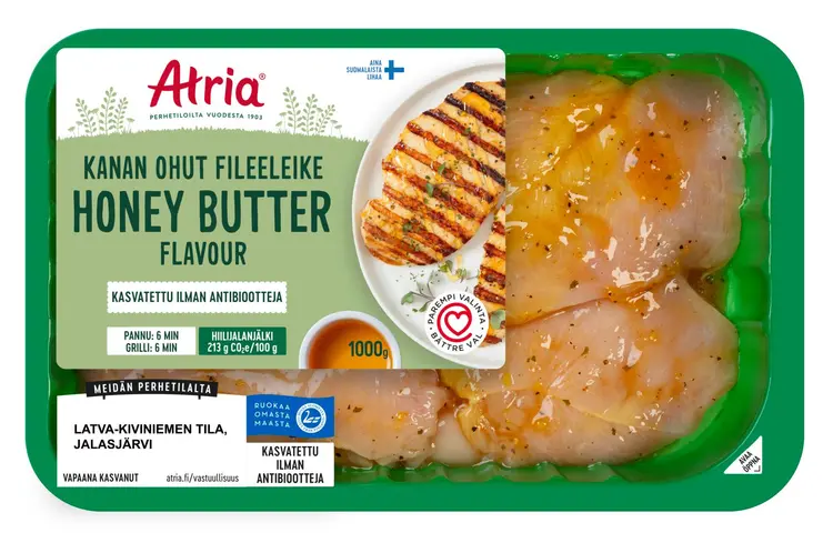 Atria Kanan Ohut Fileeleike Honey Butter 1000g