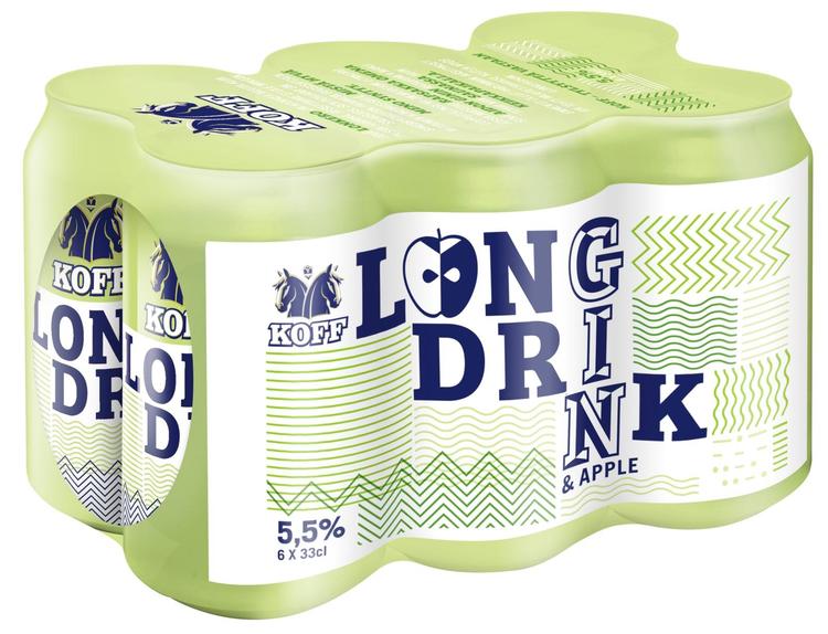 6-pack Koff long drink Omena 5,5% tlk 0,33 L