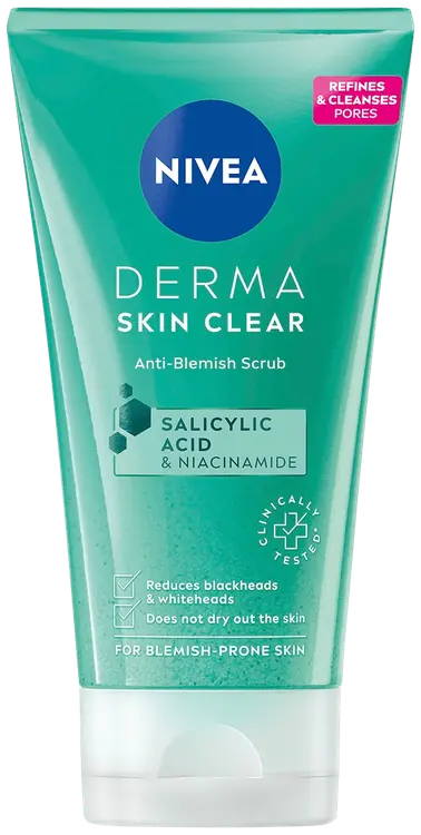 NIVEA 150ml Derma Skin Clear Anti-Blemish Scrub -kuorintavoide