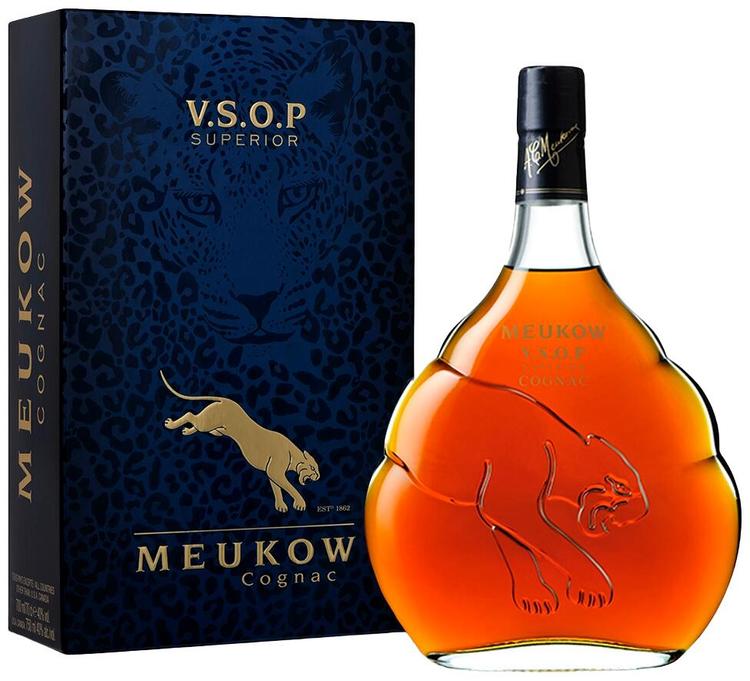 Meukow VSOP Cognac 40%vol 500ml, karbis