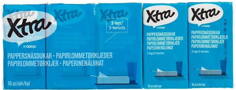 Xtra taskunenäliina 10 pkt