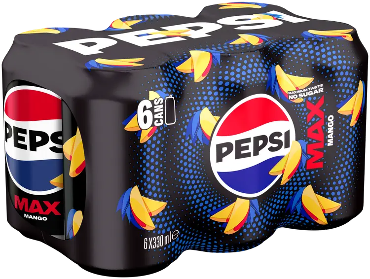 6 x Pepsi Max Mango virvoitusjuoma 0,33 l