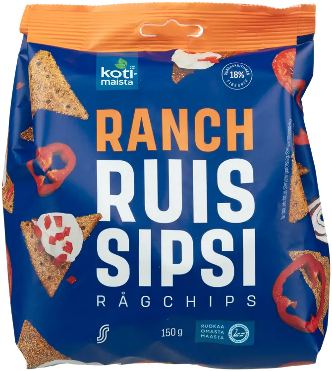Kotimaista Ruissipsi Ranch 150g