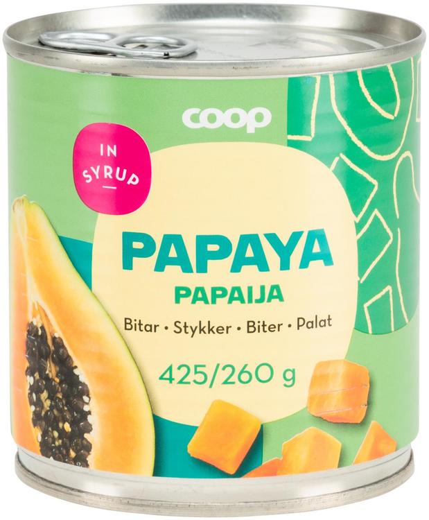 Papaiatükid suhkrusiirupis 425 g/260g